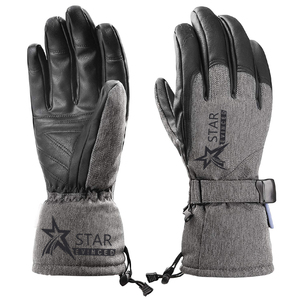 ถุงมือสกีแฟชั่นสำหรับผู้ชายไซส์ใหญ่พิเศษผลิตจากหนัง - Product Image 4