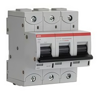 Disjoncteur miniature (MCB) d'origine A-B-B 2CDS273001R0044 S200M 3 pôles 4A 440V 10kA pour la protection contre les surintensités des circuits