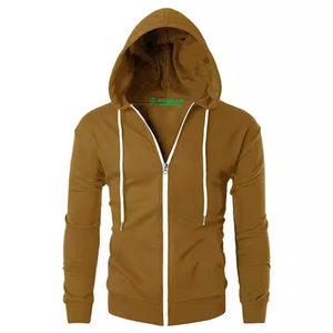 Sweat-shirts à capuche unisexes personnalisés de haute qualité, à manches longues, avec fermeture éclair, simples, décontractés, tendance, avec poches kangourou - Product Image 1