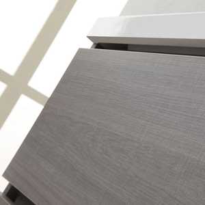 Miami <b>Grey</b> 60cm Suspended Bathroom <b>Cabinet</b> with Drawers Bathroom Sets - Product Image 3