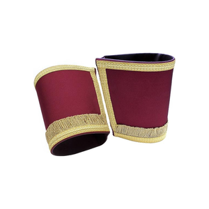 Puño masónico-Púrpura liso bordado a mano con flecos bordado a mano Technics Masonic Regalia Uniforme Puños bordados - Product Image 1