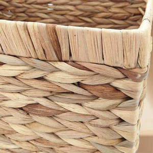 Wholesale Cheapest Set of 2 Natural Water Hyacinth Storage <b>Baskets</b> for Home and Storage Handmade From Vietnam - Product Image 2