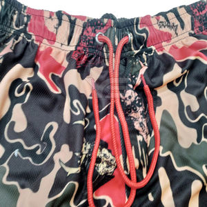 Pantalones cortos de playa personalizados ODM para hombre, poliéster 100%, estilo informal, Color sólido, cintura con cordón, bolsillos con logotipo bordado por sublimación - Product Image 4