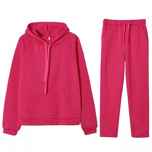 Ensemble de jogging pour femme en molleton de coton décontracté de haute qualité OEM, séchage rapide, tailles XS-XL, imprimé, sweat-shirt long et pantalon - Product Image 3