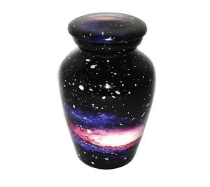Classic Small Mini Cremation <b>Keepsake</b> Urns for Human <b>Ashes</b> with Box Lovely Galaxy Design - Product Image 1