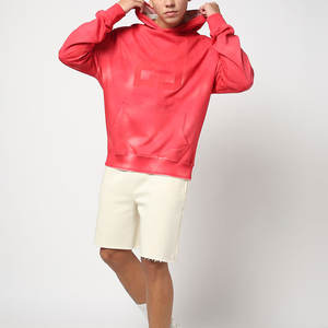 Sudadera con Capucha para Hombre, Estilo Nuevo, Color Sólido, Estampado Tropical, Tejido Grueso, Pieza Fresca - Product Image 4