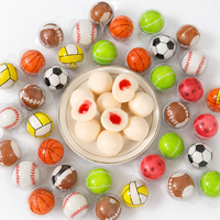 Bonbons gélifiés en forme de ballon de football, fourrés, en gros, bonbons à la saveur de jus de fruits, fabrication OEM personnalisée, certifiés Halal