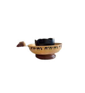 Metal <b>Incense</b> Burner With Wood Handle - Product Image 1