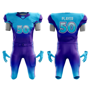 Vêtements de sport en maille respirante ensembles de pantalons en jersey d'équipe d'entraînement en plein air logo personnalisé uniforme de football américain sublimé - Product Image 3
