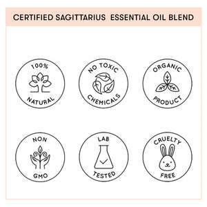Sagittarius Zodiac Sign Essential Oil Blend 100% Pure Therapeutic Moisturizing Frankincense Ylang-Ylang Melaleuca Geranium Ylang - Product Image 6