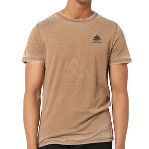 เสื้อยืดผ้าเปียกผสมผ้าฝ้าย100% ทรงหลวมสำหรับผู้ชายเสื้อยืดดีไซน์ล่าสุดสำหรับผู้ชาย - Product Image 1