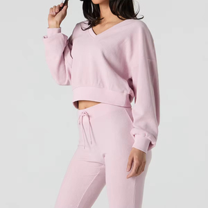 เสื้อสเวตเตอร์สำหรับผู้หญิงผ้าซักแบบมีน้ำหนักเบาดีไซน์ใหม่สำหรับฤดูหนาวสามารถปรับแต่งได้ - Product Image 1