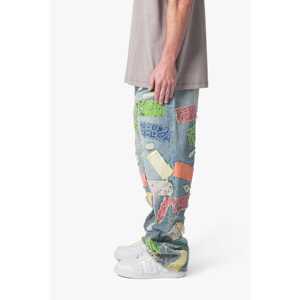 ULTRA BAGGY BANDANA PATCH DENIM Jeans bandana avec écusson pour hommes Style confortable - Product Image 6