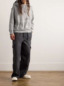 Sweat à capuche personnalisé coupe légèrement ample à capuche personnalisé à la mode gris éponge français pull à capuche hommes 100% coton - Product Image 2