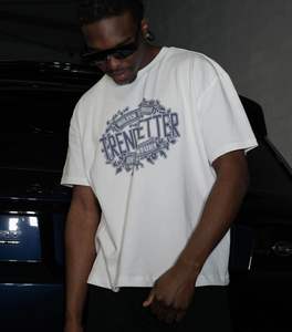 T-shirt graphique surdimensionné vintage Streetwear en coton épais avec logo brodé Comprimé Plus Size Heavy Weight Design - Product Image 5