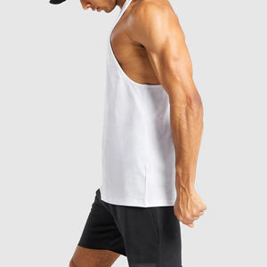 รับผลิตเสื้อกล้ามออกกำลังกายผู้ชายแบบขายส่ง OEM ผ้าโพลีเอสเตอร์ผสม ผลิตเสื้อผ้าตามสั่ง - Product Image 5