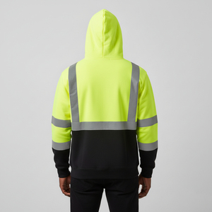 Sudadera de Seguridad Reflectante de Alta Visibilidad Personalizada, de Algodón para Invierno, para Trabajo al Aire Libre, Cálida, para Seguridad Vial, Construcción, Condiciones de Poca Luz - Product Image 5