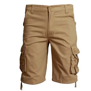 Pantalones cortos transpirables Cargo para hombre, pantalones cortos informales de algodón para hombre, pantalones cortos Cargo con bolsillo para trabajo - Product Image 1