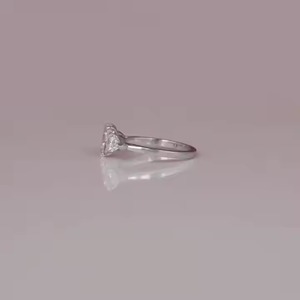 แหวนหมั้นเพชรสีชมพูอ่อนสำหรับผู้หญิงแหวนหมั้นทรงรีตัดวงรีขนาด18K ของขวัญแฮนด์เมดสำหรับเด็กผู้หญิง - Product Image 2