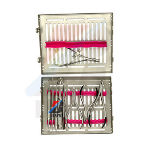 Kit de instrumentos de ortodoncia dental de configuración estándar de unión con casete de acero quirúrgico manual - Product Image 2