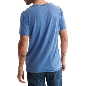 T-shirt en coton polyester uni à col en V pour hommes en gros, impression à la demande, t-shirts graphiques personnalisés, t-shirt personnalisé pour hommes - Product Image 5