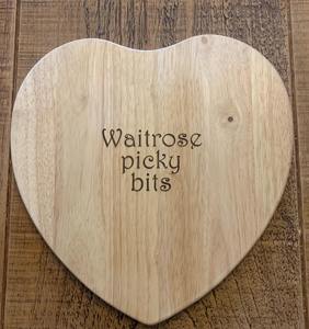 Handcrafted Heart Shaped Wooden Chopping Board Custom Engraved Board Ideal for Food Prep And Special Occasions From India - Product Image 3