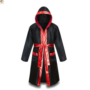 Venta al por mayor bata de boxeo con capucha vestido de Kick Boxing MMA Muay Thai traje/logotipo personalizado batas de boxeo de combate - Product Image 2