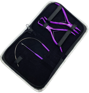 Kit de herramientas de extensión de cabello de acero inoxidable de lavanda púrpura, alicates de eliminación de aplicador de microperlas personalizados al por mayor - Product Image 1