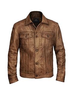 Chaqueta de cuero de moda de alta calidad para hombre, hecha a medida, estilo informal, patrón sólido azul, producto de Venta caliente de invierno - Product Image 1