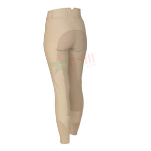 Custom Logo Printed Equestrian Breeches Men's and Women's Horse Riding Pants with <b>Full</b> Silicone Seat Riding Tights - Product Image 3
