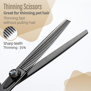 Tijeras profesionales de adelgazamiento para el cuidado de mascotas para perros y gatos, fácil manejo, cuchillas ligeras y afiladas para Peluqueros - Product Image 4