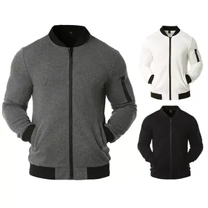 Qualité supérieure Offre Spéciale hommes col montant avant Logo Bomber veste séchage rapide et écologique haute qualité hiver mode - Product Image 3