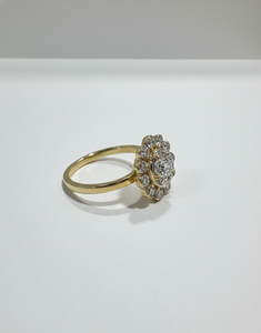 แหวนเพชรกลมสำหรับผู้หญิงปลูกเพชรธรรมชาติและแล็บ - Product Image 3