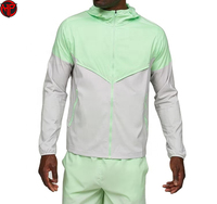 Ensemble short coupe-vent de dernière génération pour hommes, veste et short personnalisés, ensemble short de sport en polyester et nylon avec fermeture éclair pour hommes