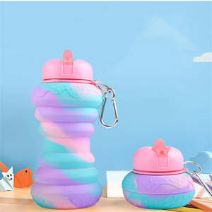 Botella de Agua Plegable de Silicona de 600 ml, Diseño de Hamburguesa - Product Image 3