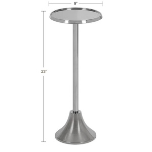 Mesa de centro decorativa para el hogar de aluminio plateado de alta calidad Diseño de barra de acento lateral único Hecho EN LA India - Product Image 2
