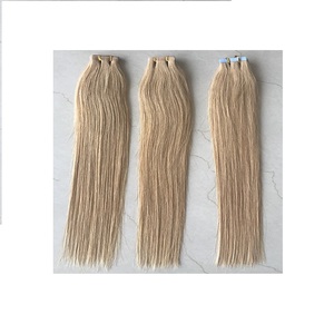 Ventas al por mayor Color n. ° 27 Remy Tape Hair Extension's Machine Single Drawn Tape In Hair Extension's Virgin Human Tape Human Hair's - Product Image 1