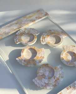 Sous-verres en nacre multicolores faits à la main, contemporains, motif en incrustation de nacre, ensemble de sous-verres pour la table à la maison, artisanat d'Inde - Product Image 5