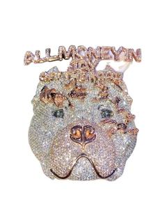 Moissanite Hip Hop Dog Head Pendant Diamond Iced Out Animal Jewelry para hombres y mujeres 925 Sterling Silver - Product Image 1