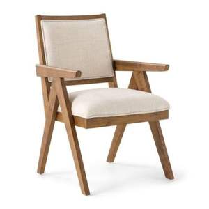 เก้าอี้รับประทานอาหารที่เรียบง่ายสำหรับคาเฟ่ร้านอาหารเก้าอี้รับประทานอาหารทำจากไม้ที่เท้าแขน - Product Image 1