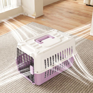 Boîte de transport pour animaux de compagnie approuvée par les compagnies aériennes, <span class=keywords><strong>prix</strong></span> d'usine, boîte de transport portable en plastique avec porte en fil métallique, cage de voyage pour <span class=keywords><strong>chien</strong></span> en gros pour les voyages et les visites chez le vétérinaire - Product Image 3