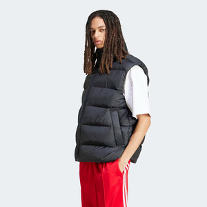Vente en gros Gilet matelassé décontracté et écologique à col mandarin pour l'hiver léger avec rembourrage en polyester pour hommes - Product Image 3