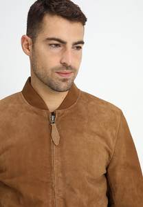 Blouson d'aviateur matelassé High Street en toile lavée délavée à fermeture éclair à col montant personnalisé de haute qualité avec logo avant pour l'hiver unisexe - Product Image 4