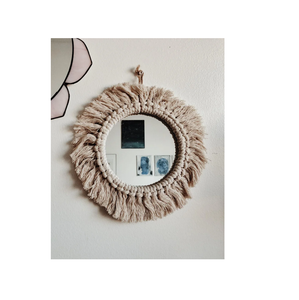 Couleurs élégantes Miroir mural en macramé Looks tendance Finition naturelle Décoration de Noël Couleur fantastique Le plus populaire - Product Image 3