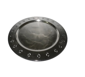 Assiette de dîner de Restaurant haut de gamme moderne Offre Spéciale de haute qualité assiettes de chargeur occidental fabriquées à la main forme ronde hôtel enduit de cuivre - Product Image 4