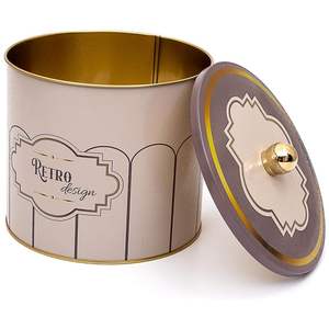 ที่จับกระป๋องโลหะทรงกลมสไตล์ย้อนยุค175x155มม. 3.5L เก็บและภาชนะบรรจุอาหาร - Product Image 1