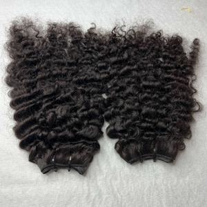 Raw Vietnamese Unprocessed Burmese Curly Bundles Hair Extensions With Closure, Double Drawn Raw Burmese Kinky Curly - Product Image 2