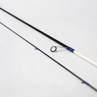 Caña de Pescar EGI de Carbono de Alta Resistencia Blanca 30T, Acción Media Rápida, 2.4m/2.6m, para Pesca de Calamar y Pulpo, Jigging con Flotador