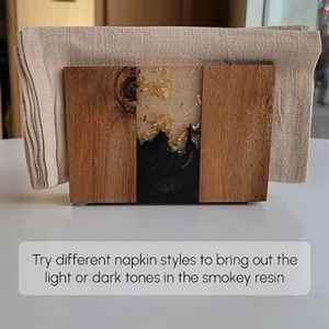 Événement décoratif porte-mouchoirs fête de mariage vaisselle porte-papier résine fini porte-serviettes Unique élégant boîte à mouchoirs en bois - Product Image 3
