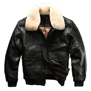 Abrigo de bombardero negro para hombre de cuero genuino de piel de vaca 100% hecho a medida, chaqueta transpirable, diseño de alta calidad - Product Image 1